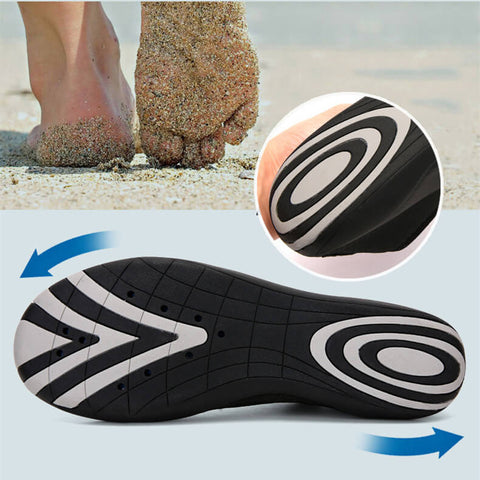 Explicación de las características de los zapatos de playa Motion de chez Aquashoes