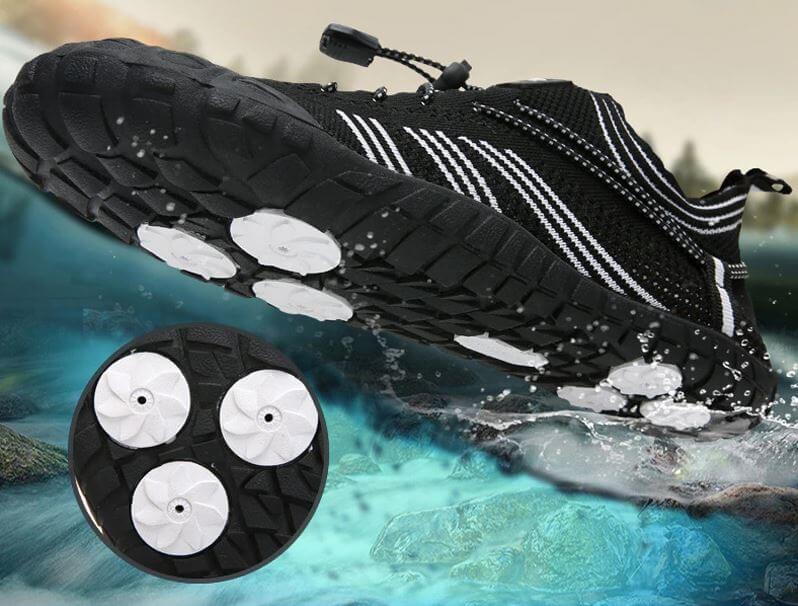 Presentation de la chaussure aquatique Sport-X gris de chez Aquashoes