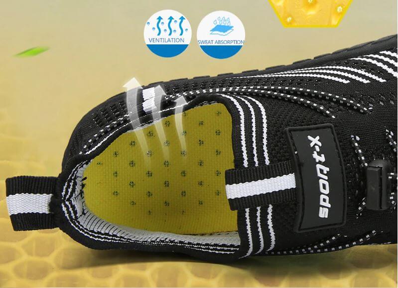 Presentation de la chaussure aquatique Sport-X gris de chez Aquashoes