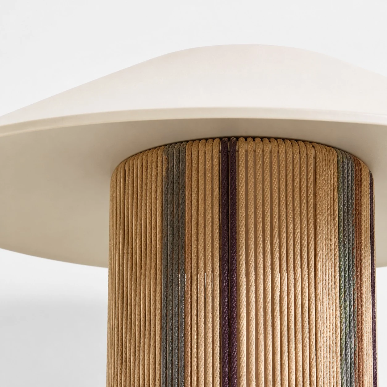 Vertical woven wall lamp texture and stripe detail