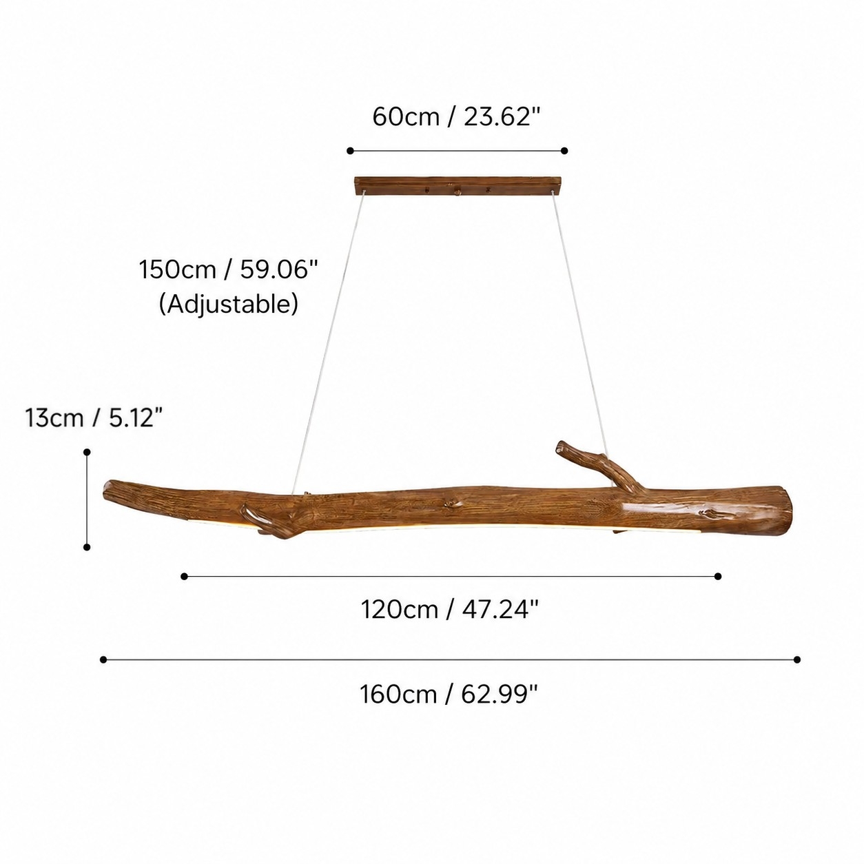160 cm size diagram