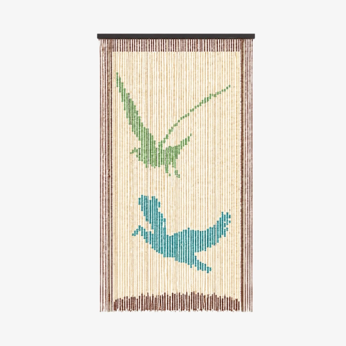 Rideau de porte à perles en bois de style A