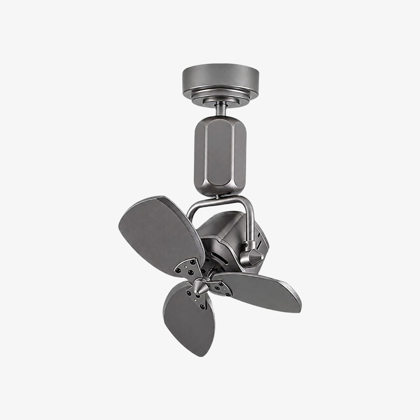 Antique silver compact fan style