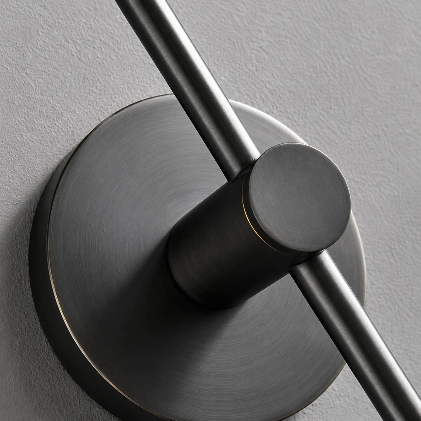 Black wall plate and arm detail