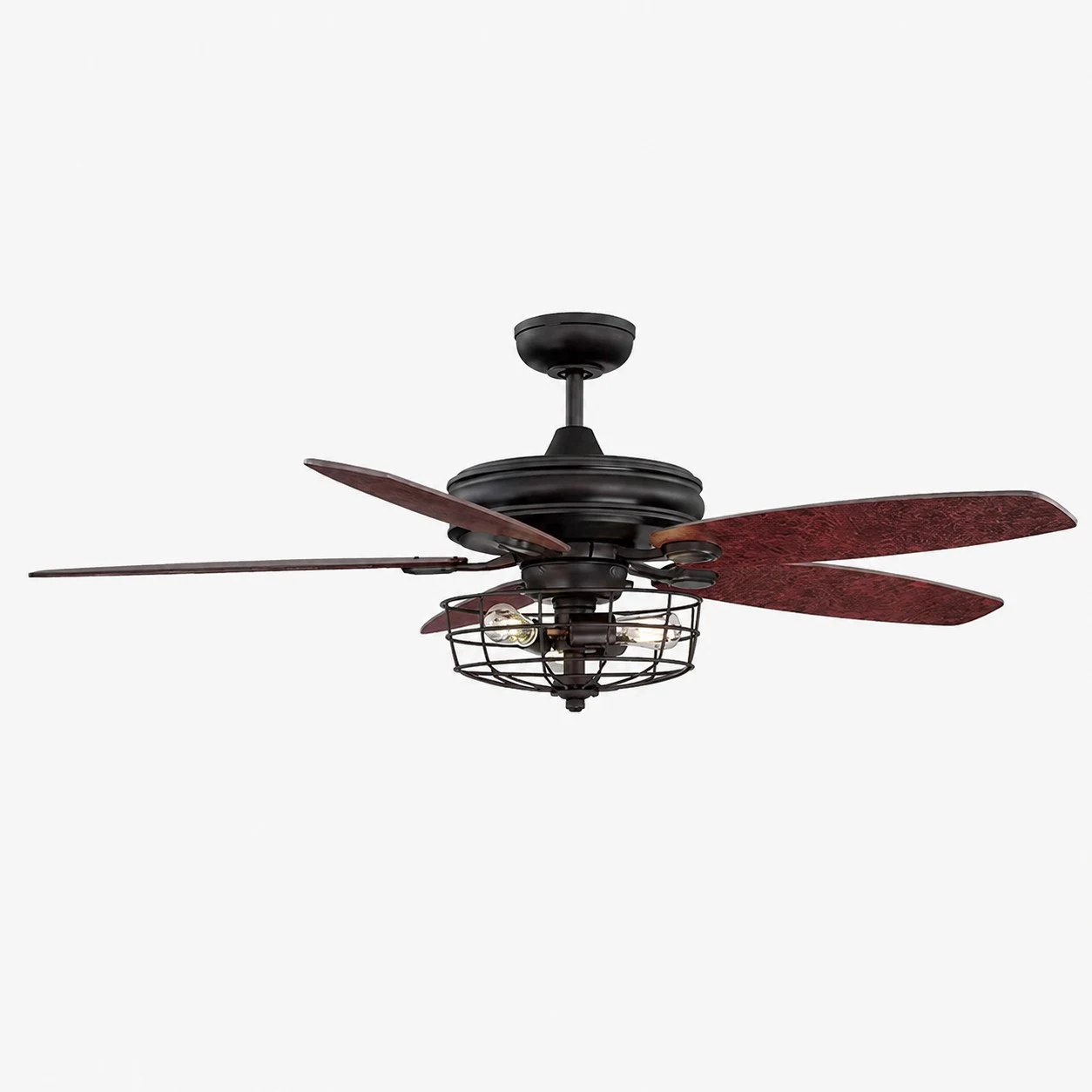 Lames en bois noir foncé avec cage métallique / 132 cm / 52″