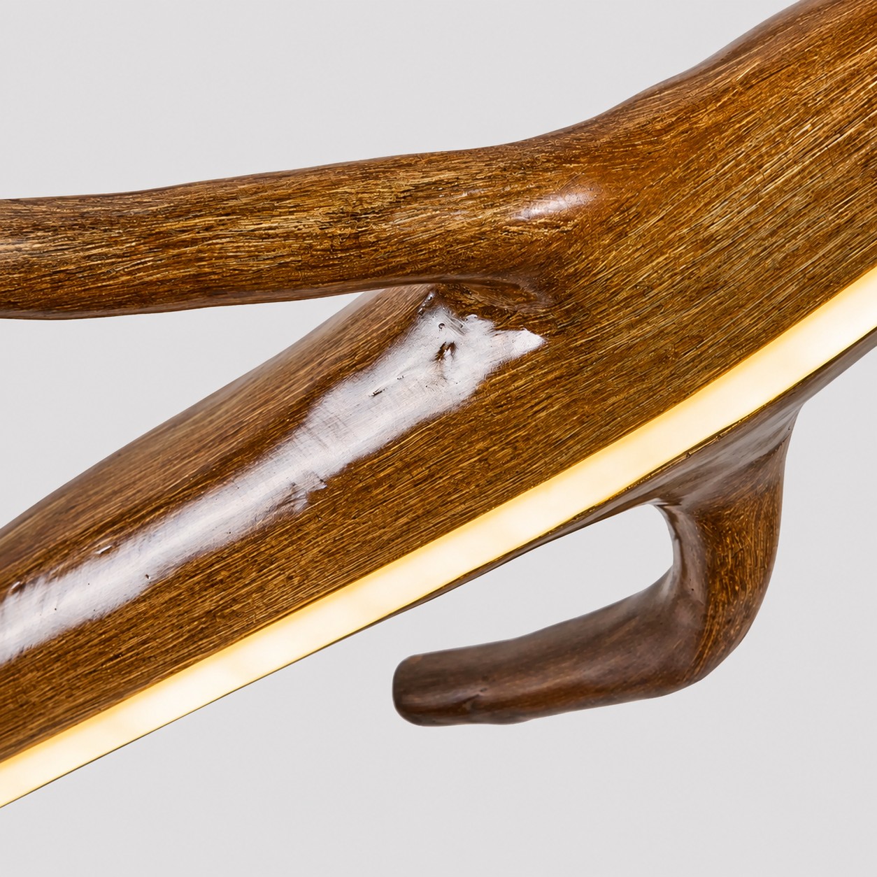 Wood Color Resin Linear Branch Pendant Light detail