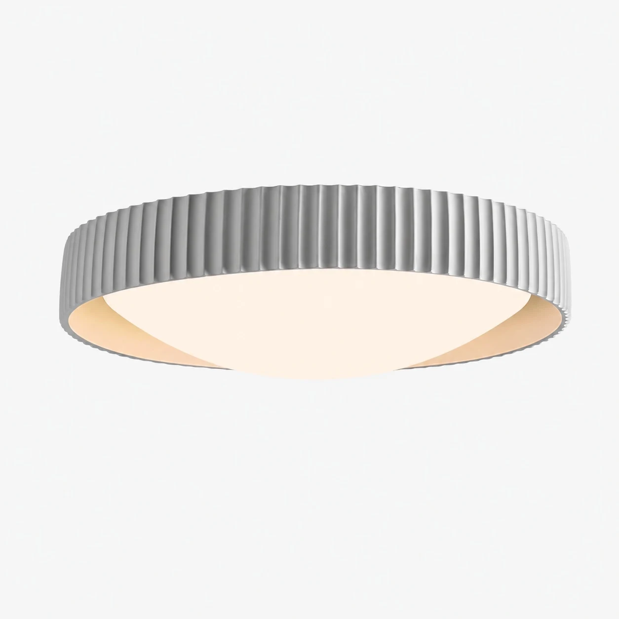 Option de couleur grise pour plafonnier encastré nervuré