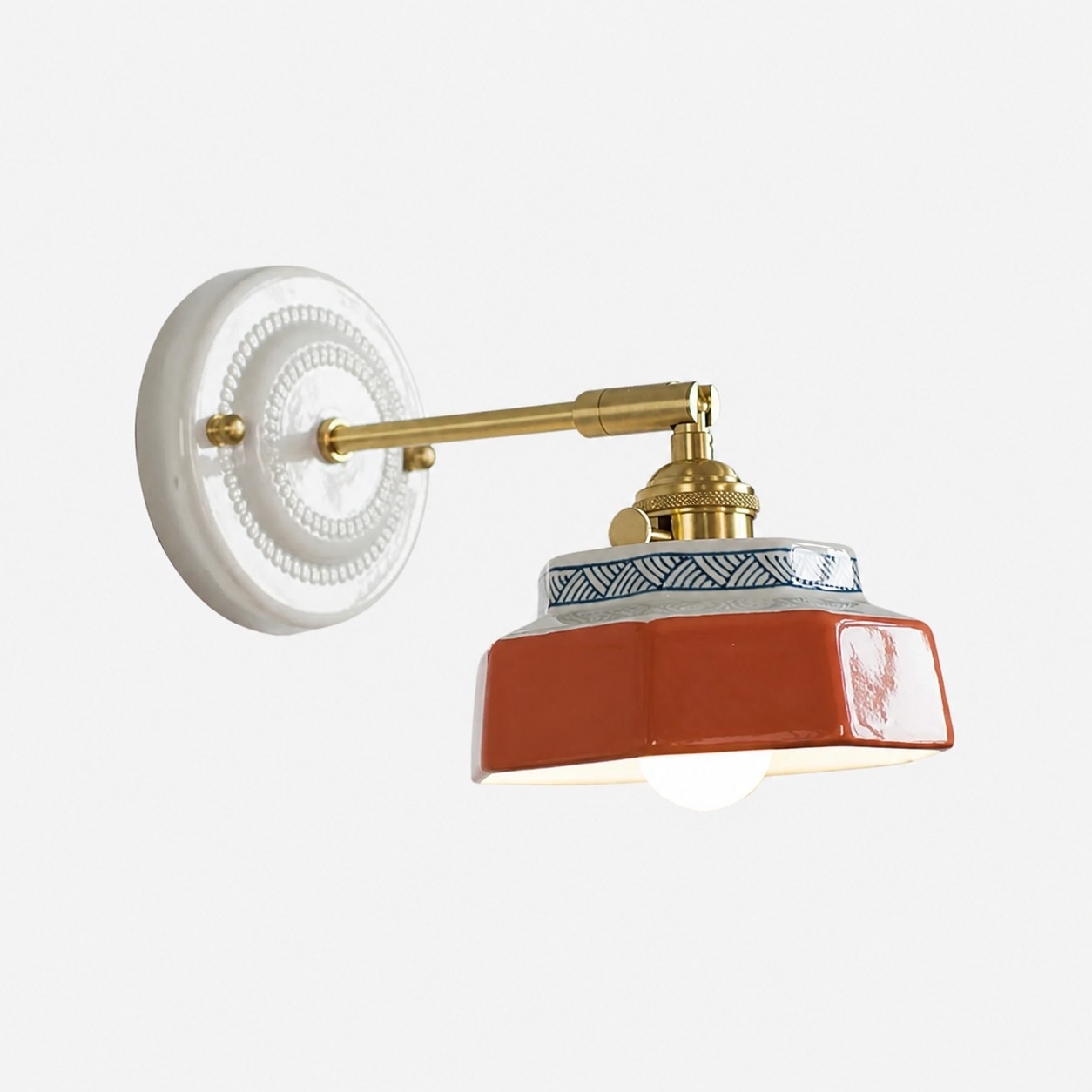 Red / Ceramics / Style C ceramic wall lamp SKU view