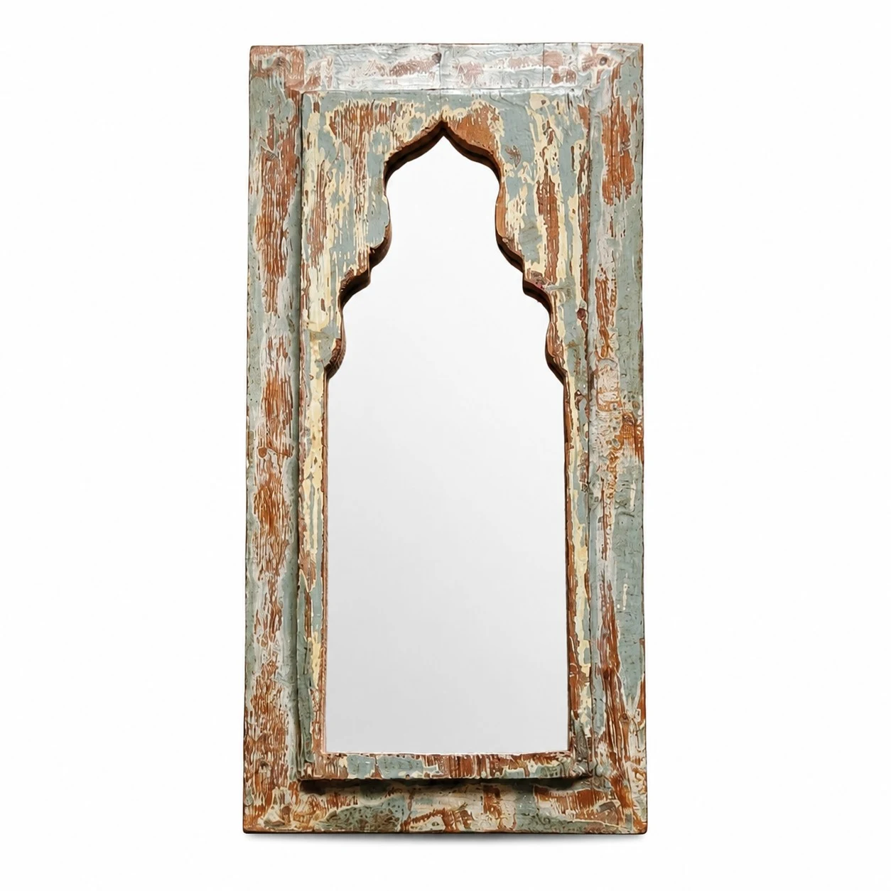 Miroir mural rustique en bois sculpté G
