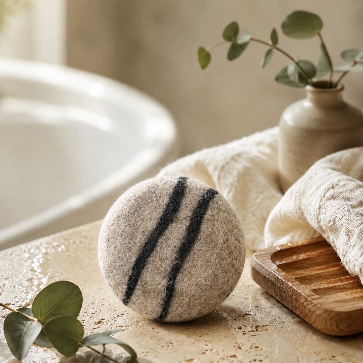 Savon feutré artisanal aux herbes du Népal