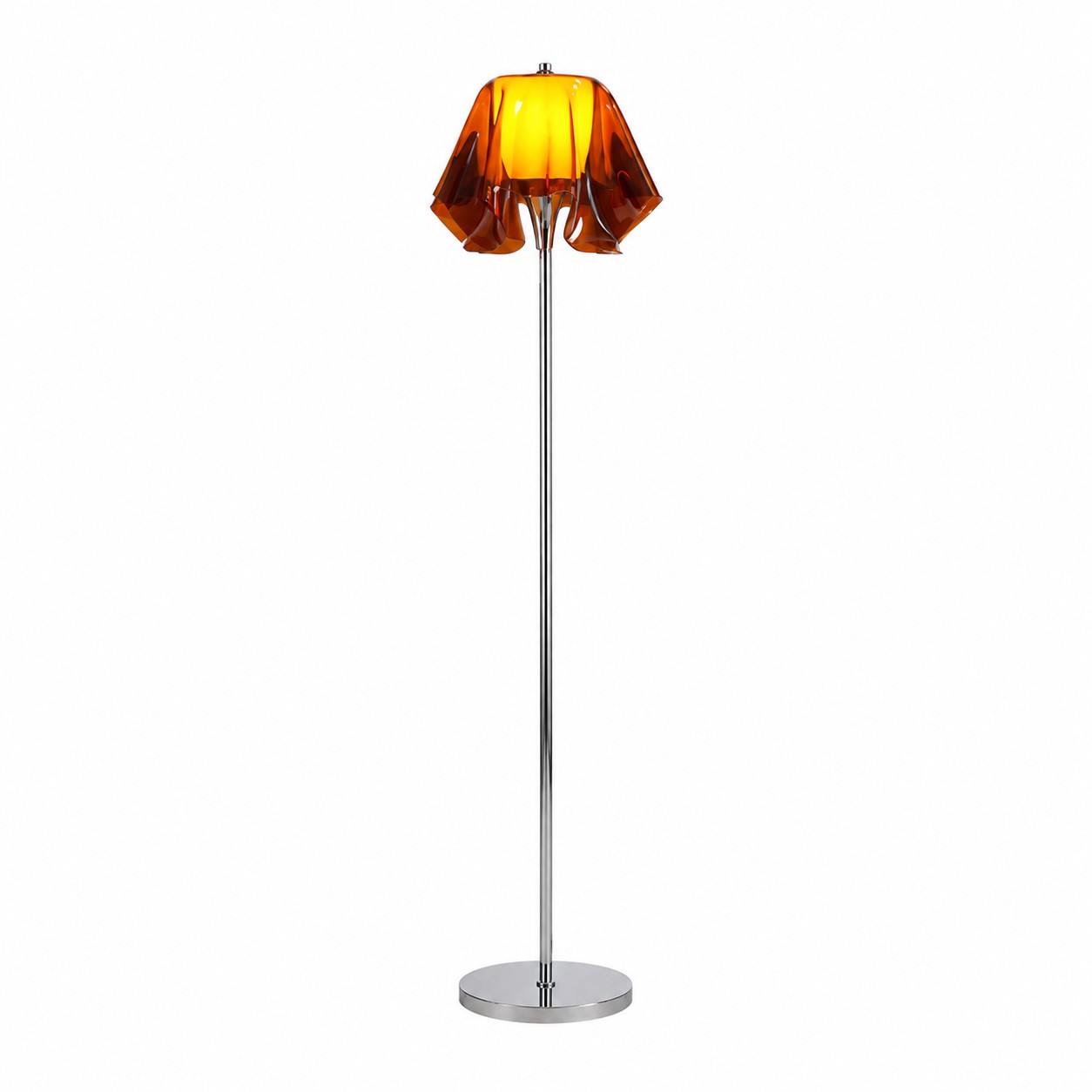 Wijnrode acryl vloerlamp