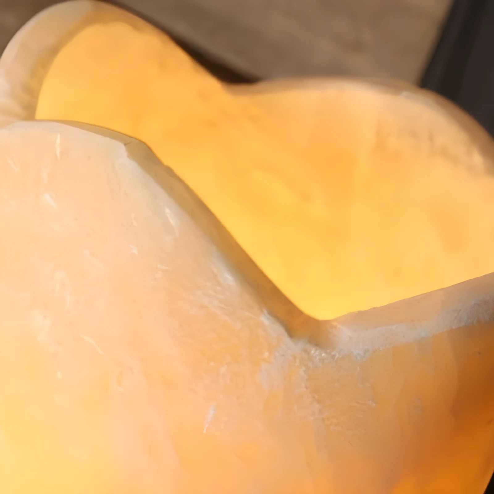 Close view of marble textured translucent shade