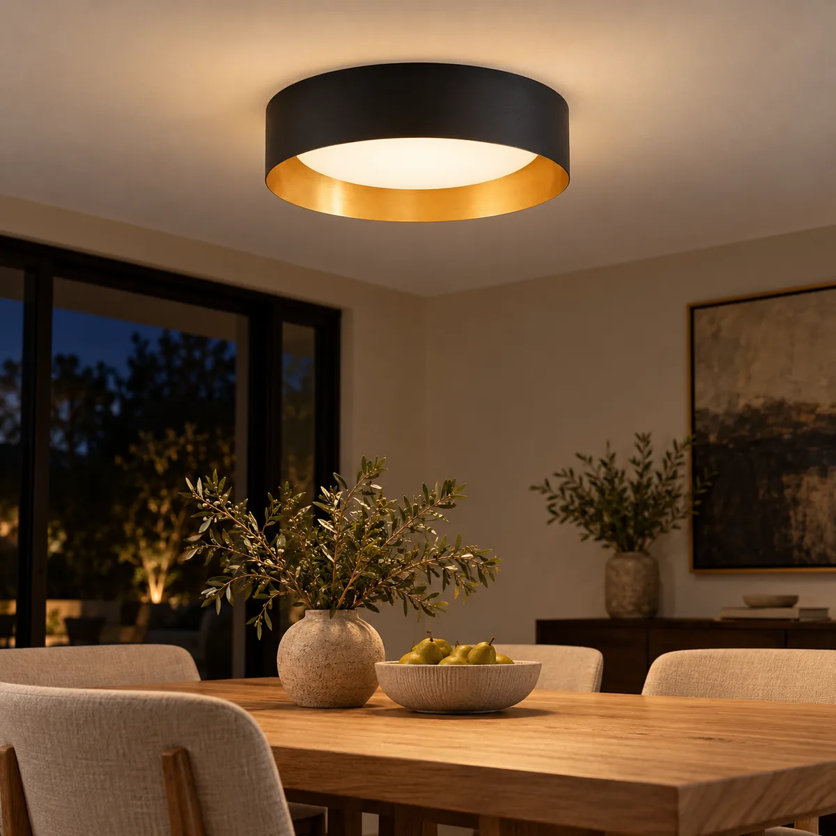 Semi-Flush Drum with a Thickened Canopy