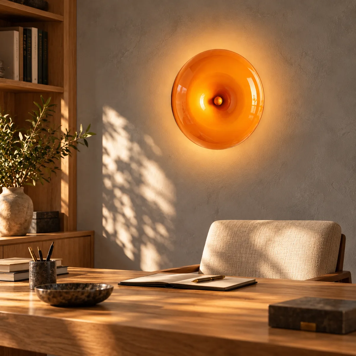 Integrated LED Inside a Mouth-Blown Disc