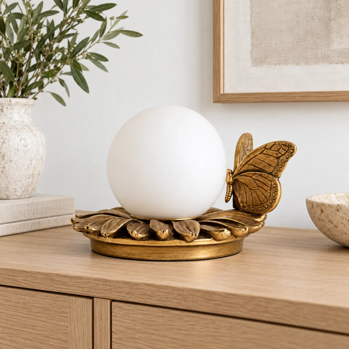 Base, Globe, and Butterfly as One Object