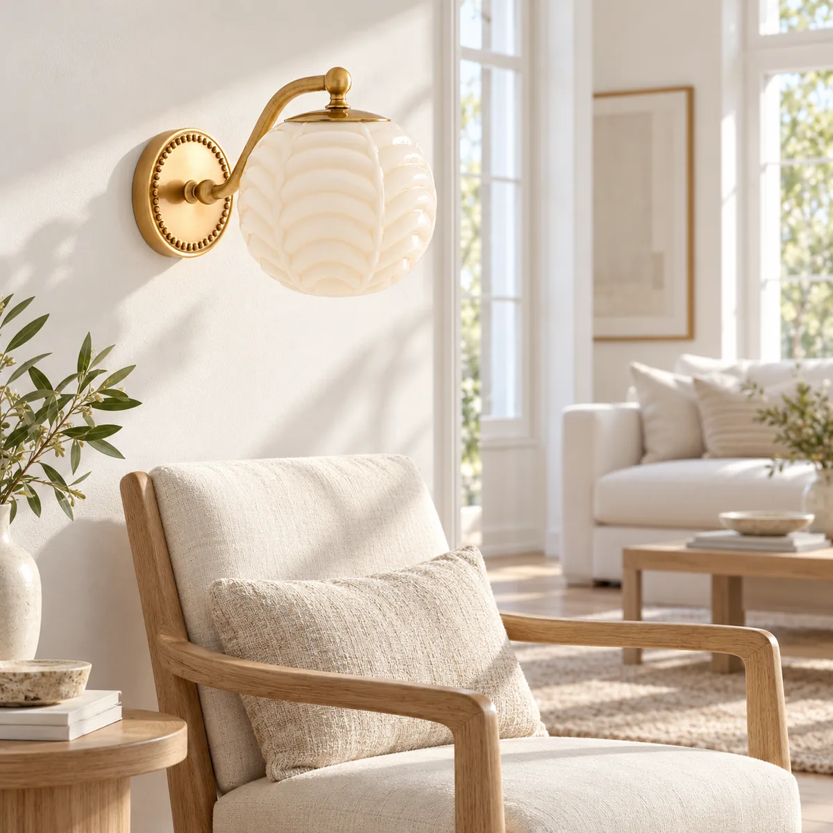 Ribbed Shade That Softens the Bulb