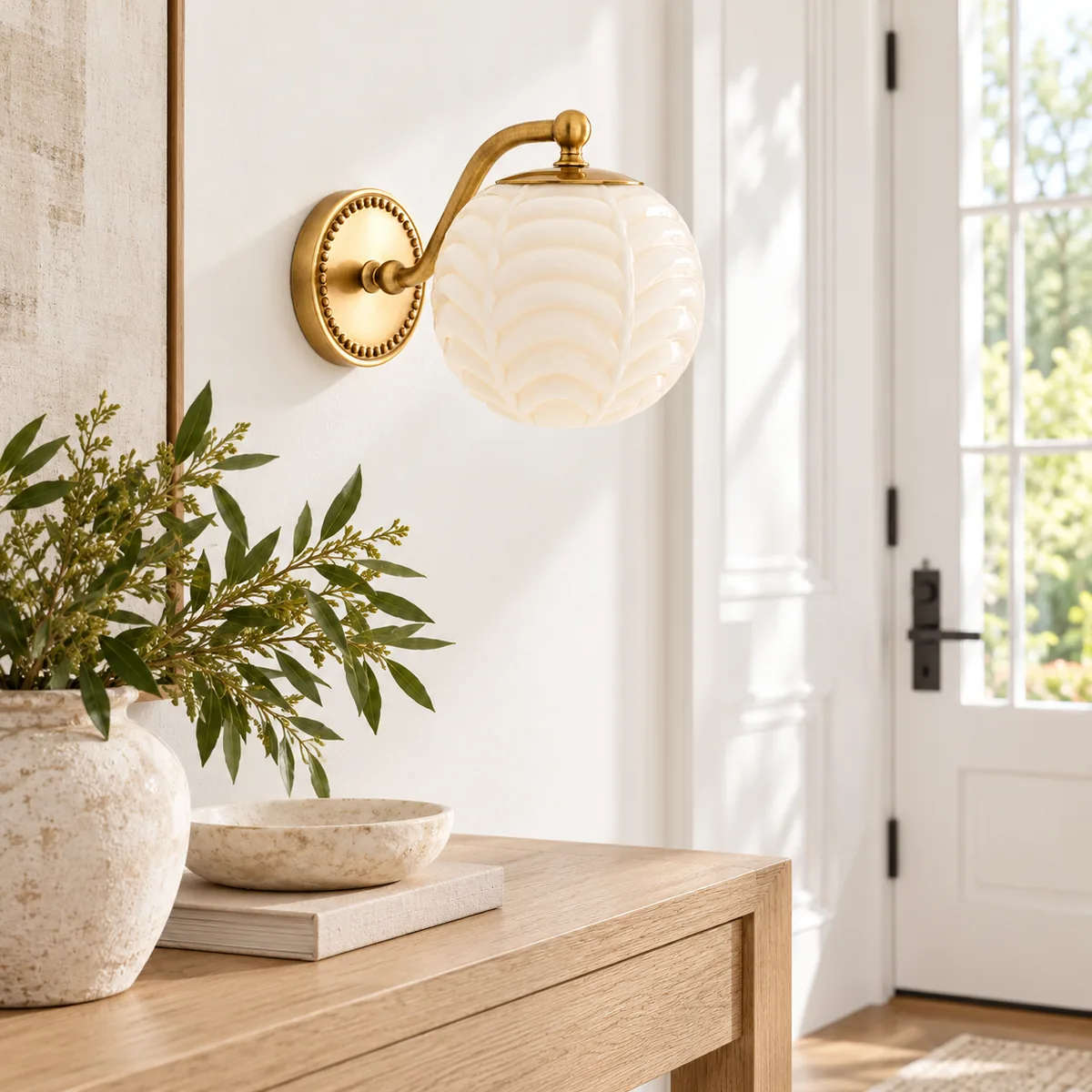 Ribbed Shade That Softens the Bulb