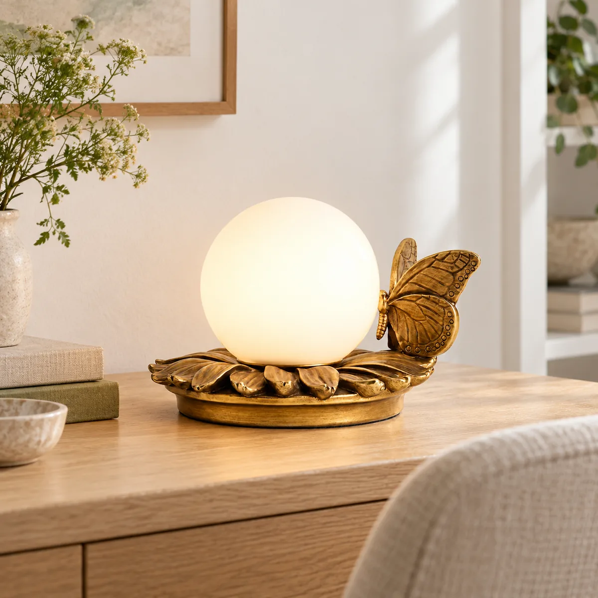 Base, Globe, and Butterfly as One Object