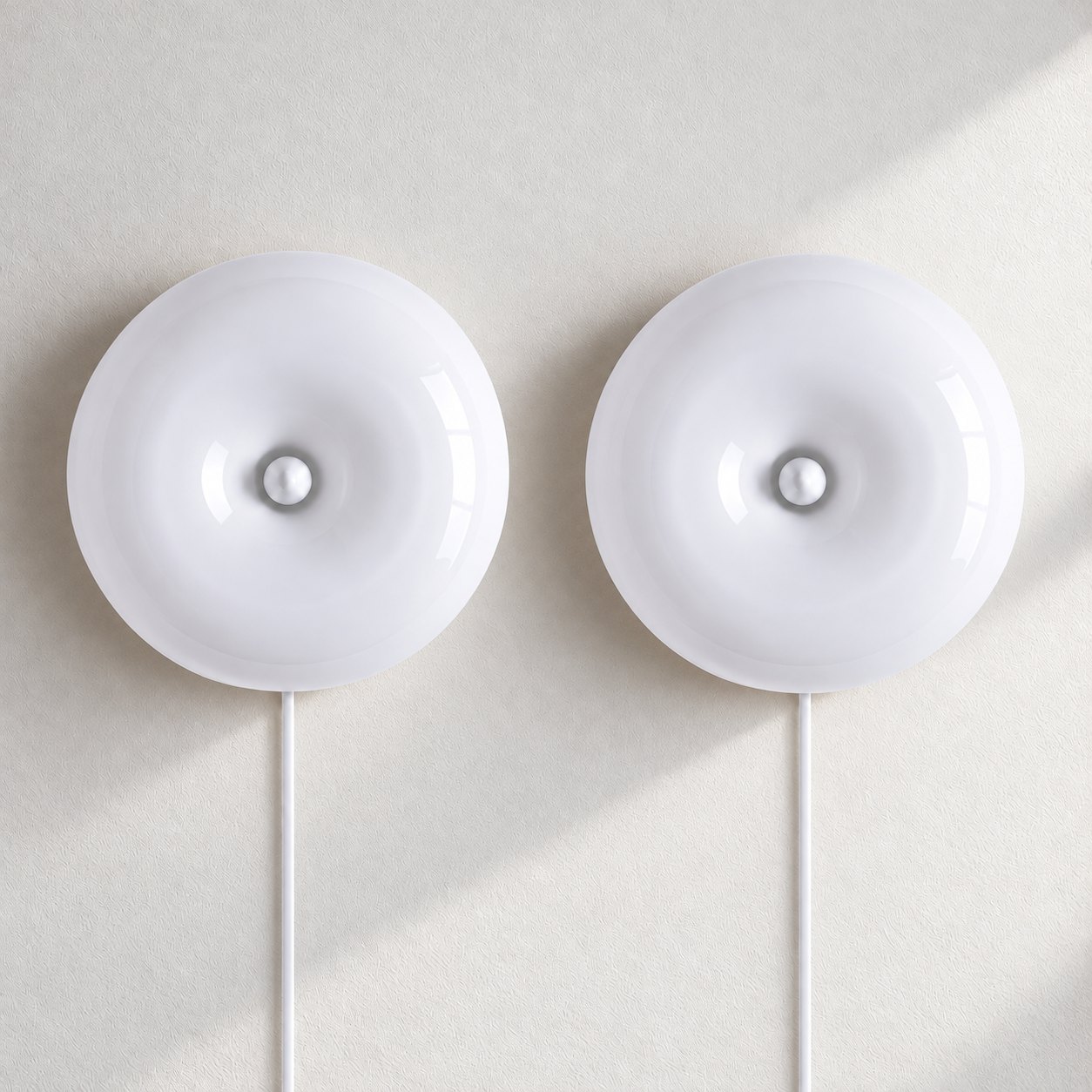 White plug-in set of 2